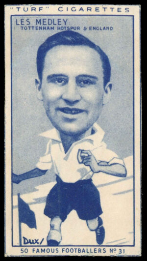 Carreras - 'Famous Footballers (Turf Singles)' (1951) - Les Medley (Spurs)