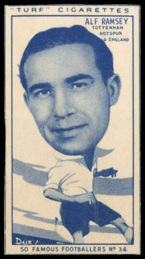 Carreras - 'Famous Footballers (Turf Singles)' (1951) - Alf Ramsey (Spurs)