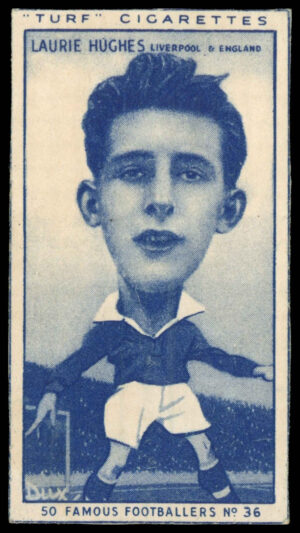 Carreras - 'Famous Footballers (Turf Singles)' (1951) - Laurie Hughes (Liverpool)