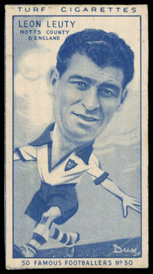 Carreras - 'Famous Footballers (Turf Singles)' (1951) - Leon Leuty (Notts County)