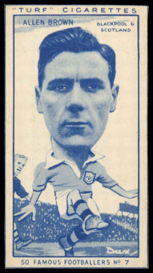 Carreras - 'Famous Footballers (Turf Singles)' (1951) - Allen Brown (Blackpool)