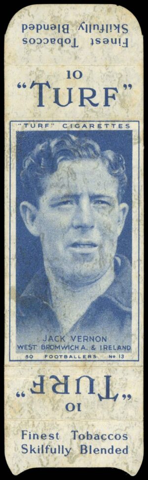 Carreras - 'Footballers (Turf Singles)' (1948) - Jack Vernon (West Bromwich Albion)