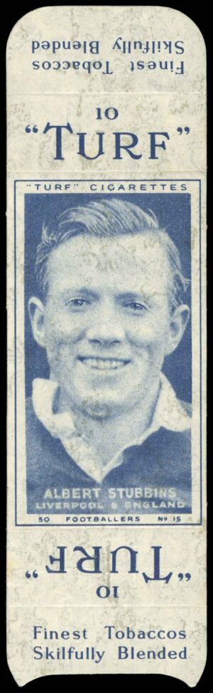 Carreras - 'Footballers (Turf Singles)' (1948) - Albert Stubbins (Liverpool)