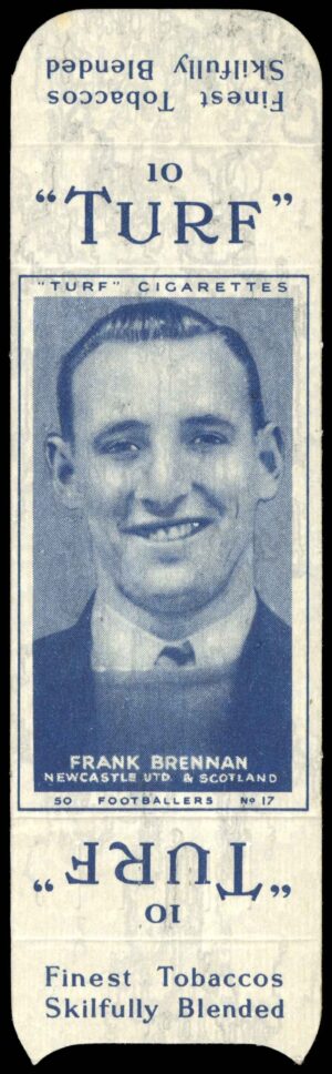 Carreras - 'Footballers (Turf Singles)' (1948) - Frank Brennan (Newcastle United) Carreras - 'Footballers (Turf Singles)' (1948) - Frank Brennan (Newcastle United)