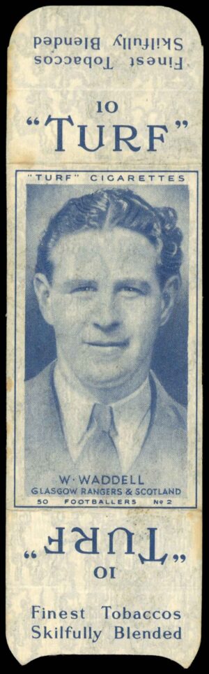 Carreras - 'Footballers (Turf Singles)' (1948) - W. Waddell (Glasgow Rangers)