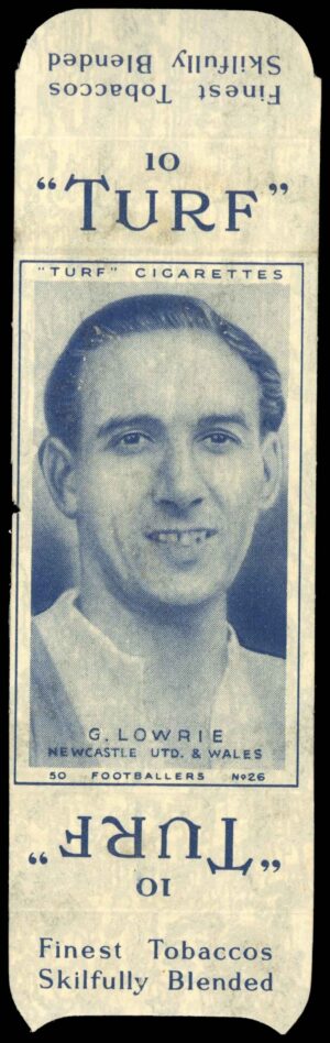 Carreras - 'Footballers (Turf Singles)' (1948) - G. Lowrie (Newcastle United)