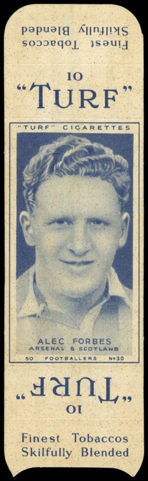 Carreras - 'Footballers (Turf Singles)' (1948) - Alec Forbes (Arsenal)