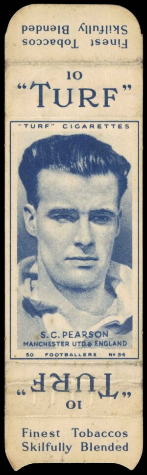 Carreras - 'Footballers (Turf Singles)' (1948) - S.C. Pearson (Manchester United)