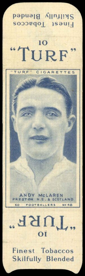 Carreras - 'Footballers (Turf Singles)' (1948) - Andy McLaren (Preston North End)