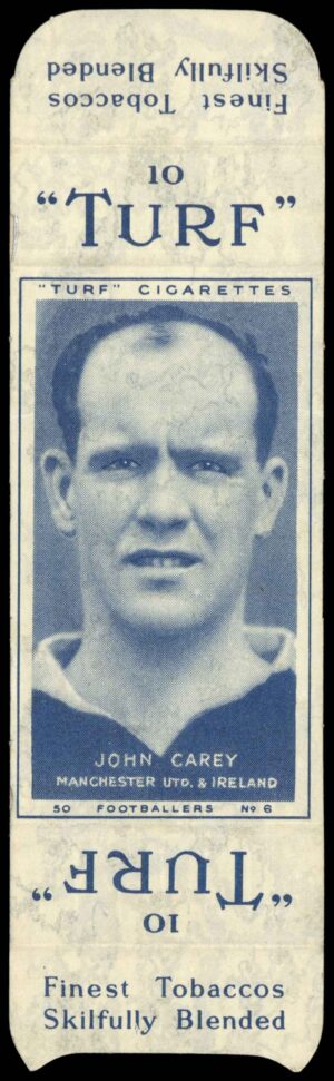 Carreras - 'Footballers (Turf Singles)' (1948) - John Carey (Manchester United)?