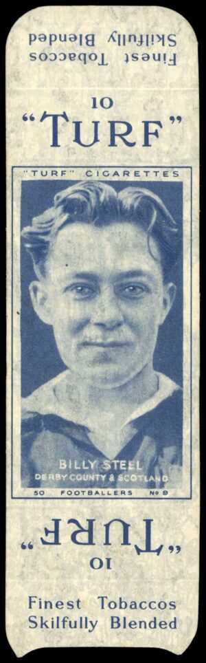 Carreras - 'Footballers (Turf Singles)' (1948) - Billy Steel (Derby County)