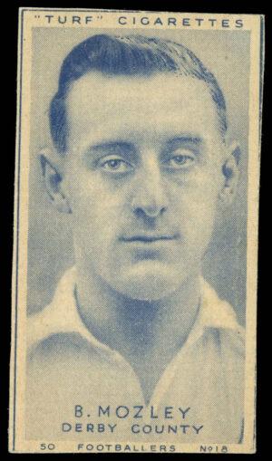 Carreras - 'Footballers (Turf Singles)' (1951) - B. Mozley (Derby County)