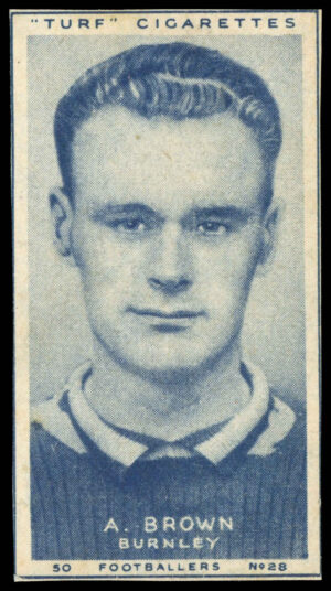 Carreras - 'Footballers (Turf Singles)' (1951) - A. Brown (Burnley)