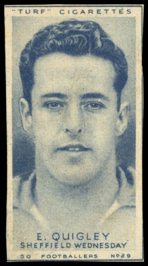 Carreras - 'Footballers (Turf Singles)' (1951) - E. Quigley (Sheffield Wednesday)