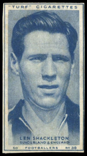 Carreras - 'Footballers (Turf Singles)' (1951) - Len Shackleton (Sunderland)