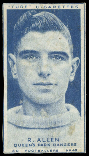Carreras - 'Footballers (Turf Singles)' (1951) - R. Allen (Queens Park Rangers)