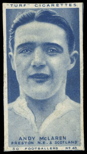 Carreras - 'Footballers (Turf Singles)' (1951) - Andy McLaren (Preston North End)