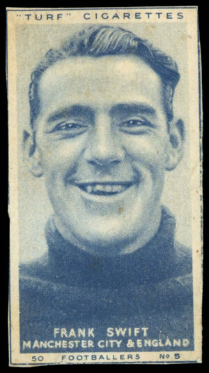 Carreras - 'Footballers (Turf Singles)' (1951) - Frank Swift (Manchester City) Carreras - 'Footballers (Turf Singles)' (1951) - Frank Swift (Manchester City)