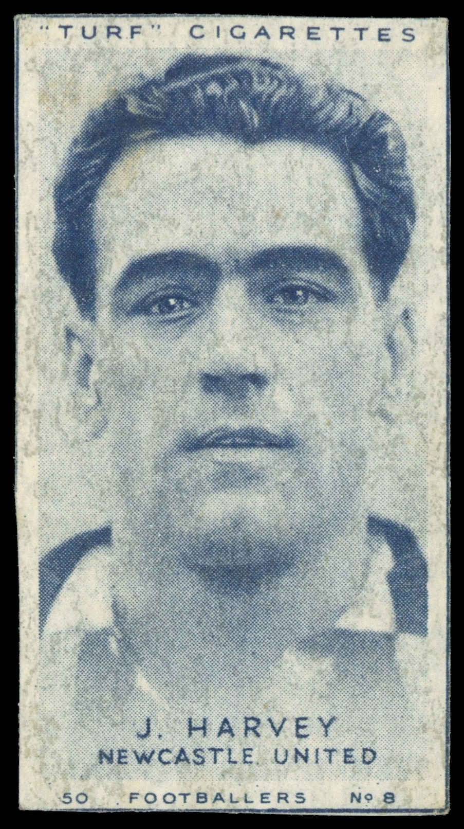 Carreras - 'Footballers (Turf Singles)' (1951) - J. Harvey (Newcastle United)? Carreras - 'Footballers (Turf Singles)' (1951) - J. Harvey (Newcastle United)?