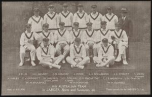 T Bolland - 'Australian Team in JAEGER Shirts Postcard' (1926) - Unposted