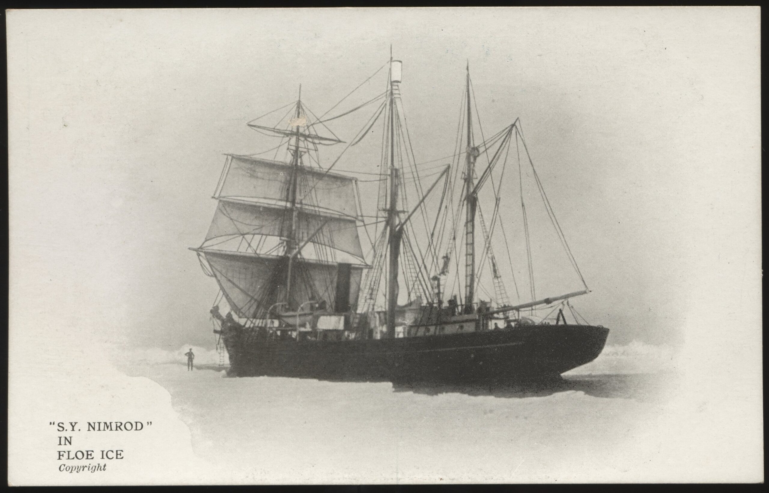 Real Photo - 'SY Nimrod in Floe Ice British Antarctic Expedition' (1909) - Unused Postcard Real Photo - 'SY Nimrod in Floe Ice British Antarctic Expedition' (1909) - Unused Postcard