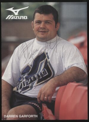 Mizuno - 'Darren Garforth (England)' (c1990's) - Autographed Photo Mizuno - 'Darren Garforth (England)' (c1990's) - Autographed Photo