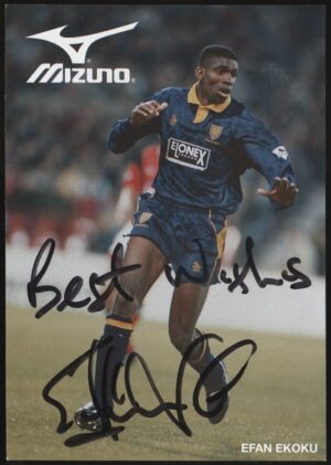 Mizuno - 'Efan Ekoku' (c1990's) - Autographed Photo Mizuno - 'Efan Ekoku' (c1990's) - Autographed Photo