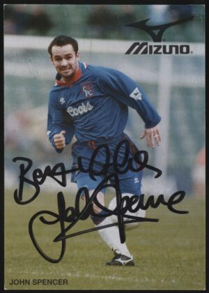 Mizuno - 'John Spencer (Chelsea)' (c1990's) - Autographed Photo Mizuno - 'John Spencer (Chelsea)' (c1990's) - Autographed Photo