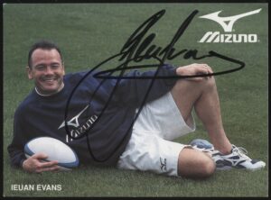 Mizuno - 'Ieuan Evans (Wales)' (c1990's) - Autographed Photo Mizuno - 'Ieuan Evans (Wales)' (c1990's) - Autographed Photo