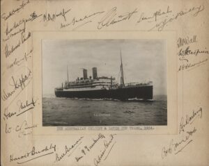 ACC - 'Australian Cricket and Davis Cup Teams Signed Photo incl Don Bradman' (1934) - SS Orford