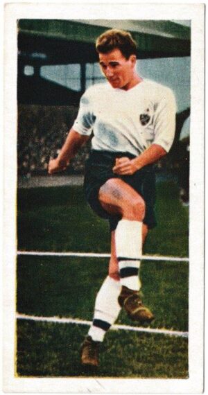 Chix - 'Famous Footballers (Series 3)' (1955) - Card #40 - Dennis Stevens (Bolton Wanderers)