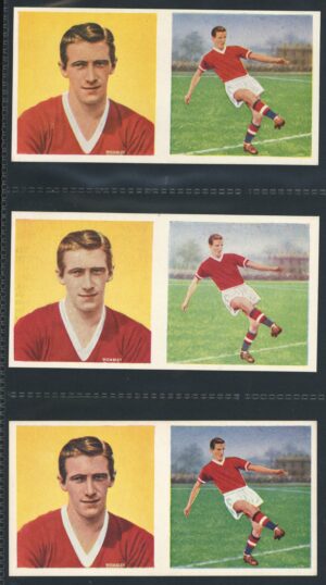 Chix - 'Footballers (Double) 3 Variants' (1960) - Dennis Viollett (Manchester United)