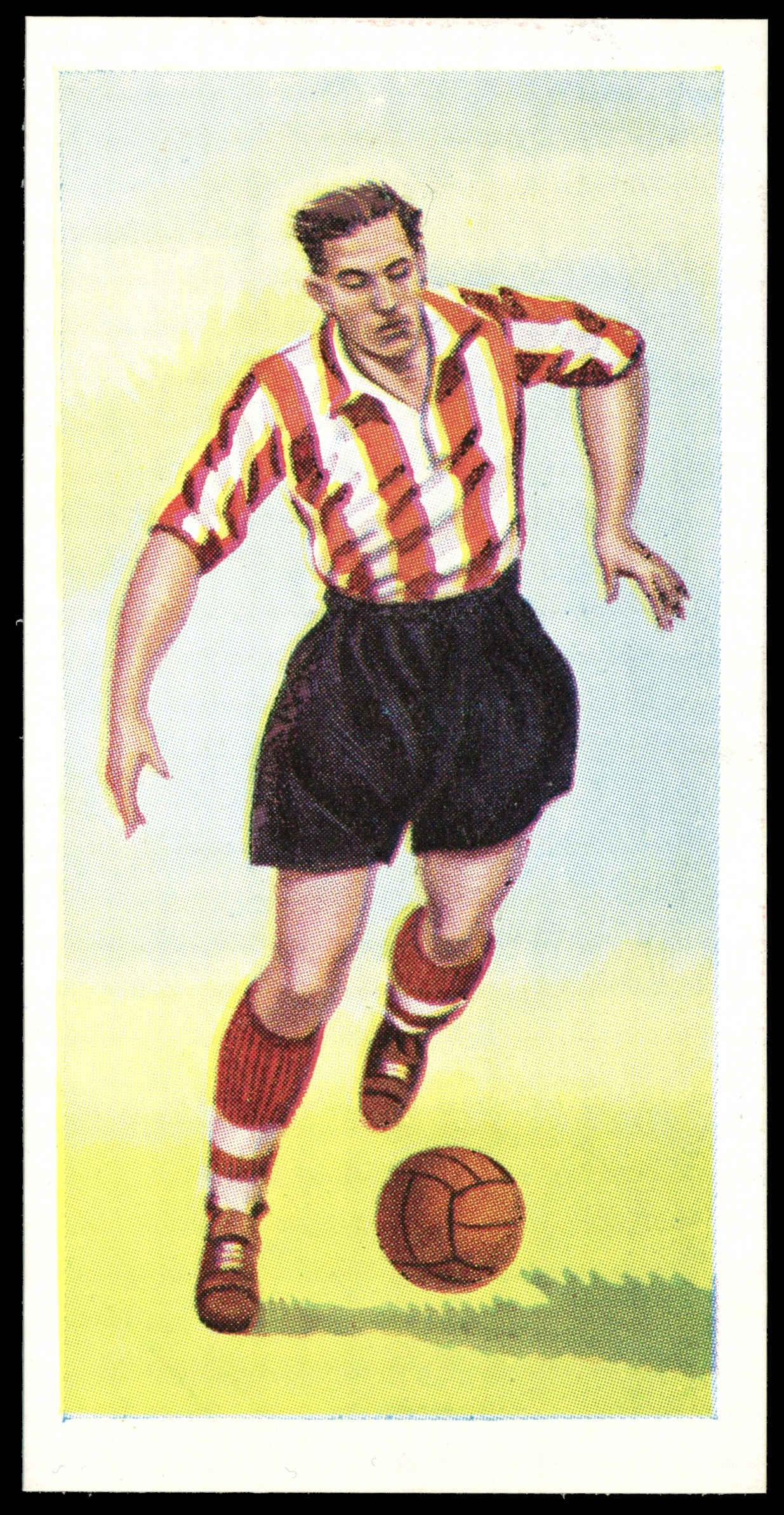 Chix - 'Famous Footballers S1 (1-24)' #8 - Len Shackleton (Sunderland) (1955) Chix - 'Famous Footballers S1 (1-24)' #8 - Len Shackleton (Sunderland) (1955)
