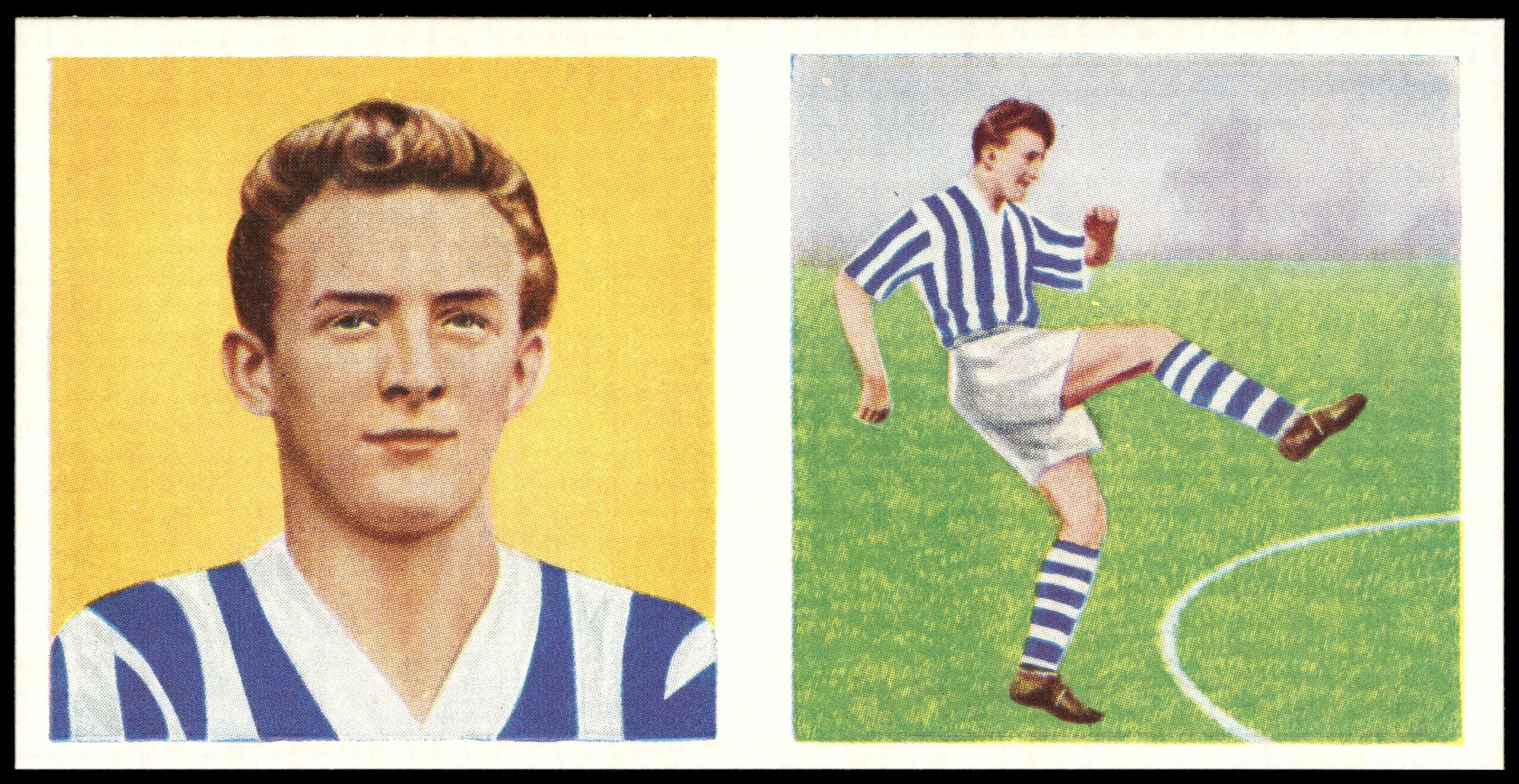 Chix - 'Footballers (Double)' (1960) - #11 - D. Law (Huddersfield) Chix - 'Footballers (Double)' (1960) - #11 - D. Law (Huddersfield)
