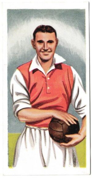 Chix - 'Famous Footballers (Series 1B)' (1955) - Card #1 - Jimmy Logie (Arsenal)