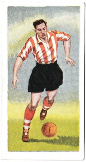 Chix - 'Famous Footballers (Series 1B)' (1955) - Card #8 - Len Shackleton (Sunderland)