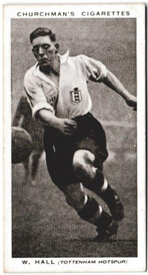 Churchman (W.A. & A.C) - 'Association Footballers' (1938) - Card #17 - W. Hall (Tottenham Hotspur)
