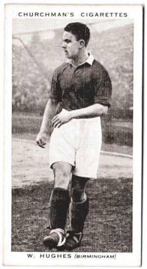 Churchman (W.A. & A.C) - 'Association Footballers' (1938) - Card #19 - W. Hughes (Birmingham City)