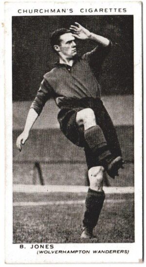 Churchman (W.A. & A.C) - 'Association Footballers' (1938) - Card #21 - B. Jones (Wolverhampton Wanderers)