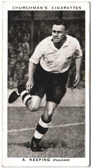 Churchman (W.A. & A.C) - 'Association Footballers' (1938) - Card #22 - A. Keeping (Fulham)