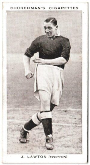 Churchman (W.A. & A.C) - 'Association Footballers' (1938) - Card #23 - J. Lawton (Everton)
