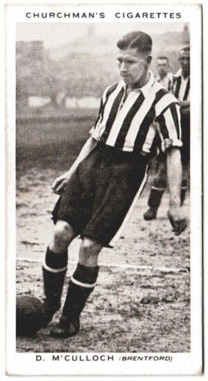 Churchman (W.A. & A.C) - 'Association Footballers' (1938) - Card #24 - D. M'Culloch (Brentford)