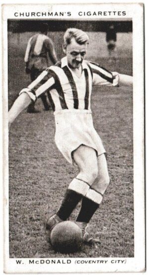 Churchman (W.A. & A.C) - 'Association Footballers' (1938) - Card #25 - W. McDonald (Coventry City)