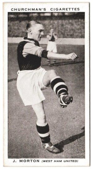 Churchman (W.A. & A.C) - 'Association Footballers' (1938) - Card #30 - J. Morton (West Ham United)