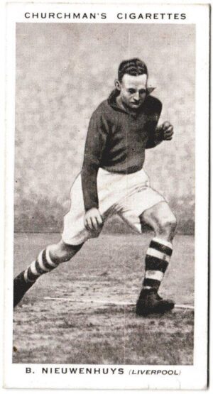 Churchman (W.A. & A.C) - 'Association Footballers' (1938) - Card #33 - B. Nieuwenhuys (Liverpool)