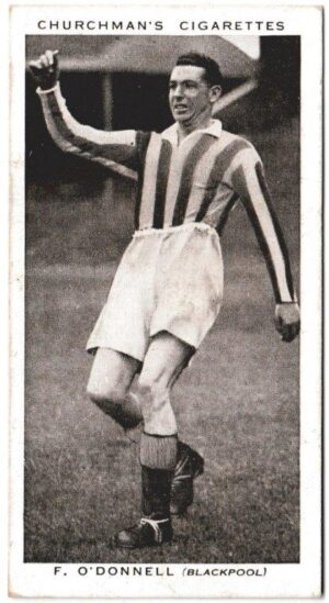 Churchman (W.A. & A.C) - 'Association Footballers' (1938) - Card #34 - F. O'Donnell (Blackpool)