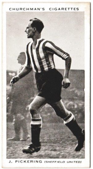 Churchman (W.A. & A.C) - 'Association Footballers' (1938) - Card #35 - J. Pickering (Sheffield United)