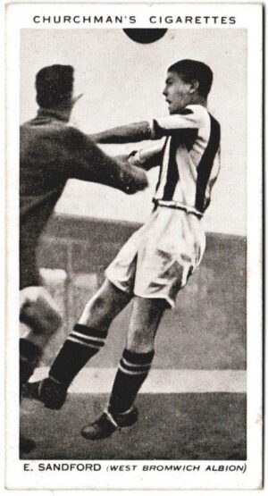 Churchman (W.A. & A.C) - 'Association Footballers' (1938) - Card #38 - E. Sandford (West Bromwich Albion)