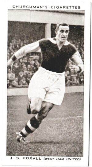 Churchman (W.A. & A.C) - 'Association Footballers (Series 2)' (1939) - Card #15 - J.S. Foxall (West Ham United)