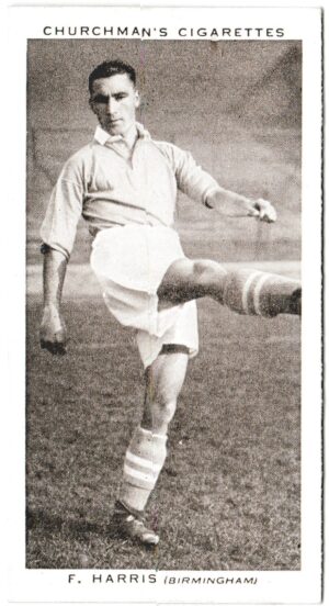 Churchman (W.A. & A.C) - 'Association Footballers (Series 2)' (1939) - Card #20 - F. Harris (Birmingham City)